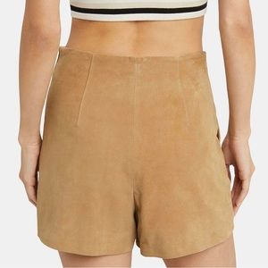 Fifth & Mode Brown Wyatt Suede Lace-Up Shorts